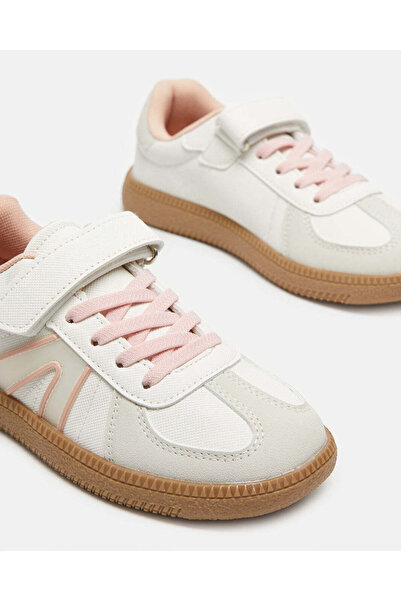 REDTAG Girls Cream Material Block Sneaker