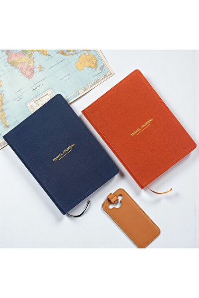 Fark Tanıtım Travel Journal – Журнал подорожей у твердій обкладинці, розмір А5, місце для планування та спогадів – Альбом спогадів