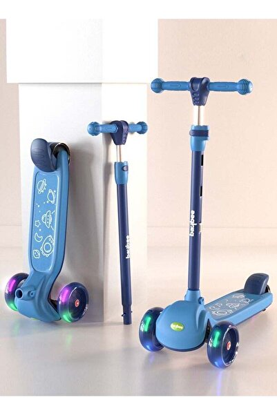 BAYBEE سكوتر Blaze Storm Skate للأطفال بثلاث عجلات مع 4 ارتفاعات قابلة للتعديل