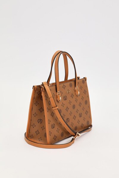 Levidor Dark Brown C8 Lvd Printed Handbag