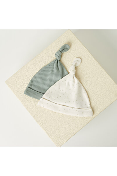 Juniors Assorted Beanie Cap with Knot Detail - Set of 2