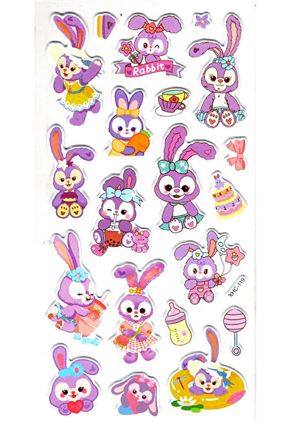 Limmy Autocolant Autocolant în relief (XHC119)-18x9 cm- Iepure drăguț