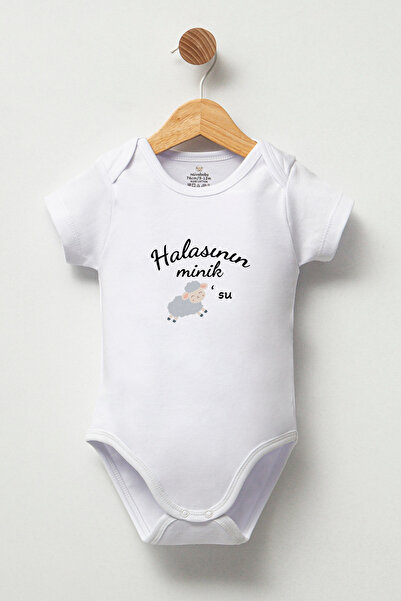 Naive Baby 100% Cotton Baby Bodysuit - Aunt's Little Lamb Bodysuit - Baby Bodysuit Badi - Lettered Bodysuit