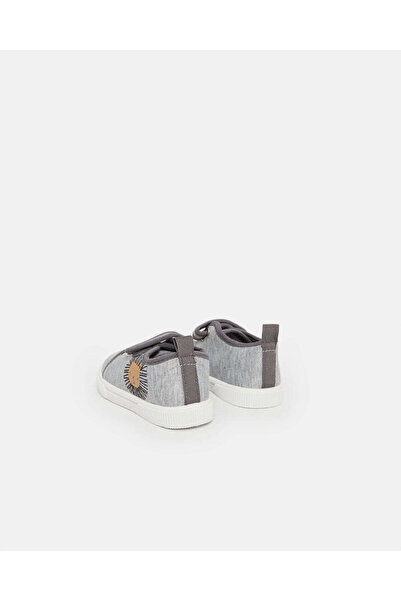 REDTAG Infant Boys Grey Printed Velcro Sneaker