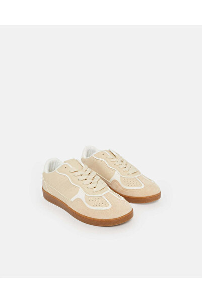 REDTAG Women Beige Lace Up With Crepe Outsole