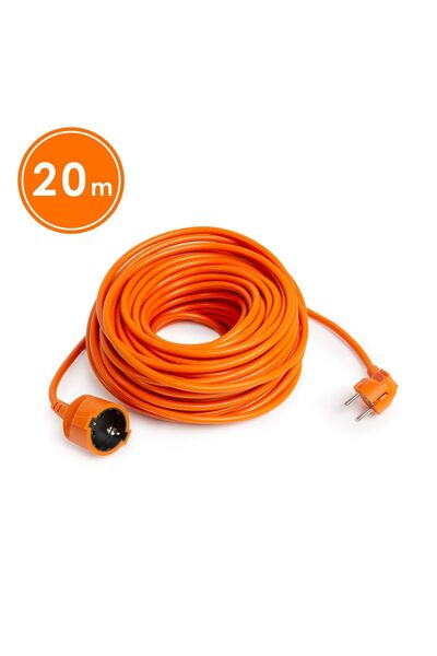 CED AUTO TRADE Oscillating mains extension cable – 20 m, 3 x 1.5 mm², orange