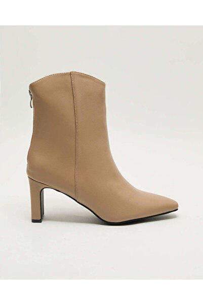 REDTAG Women Taupe Solid Ankle Boots