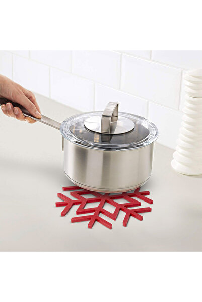 CED AUTO TRADE Silicone mat - snowflake - red - 17 cm