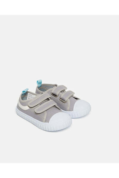 REDTAG Infant Boys Grey Double Strap Sneaker