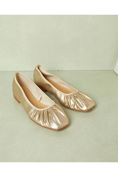 REDTAG Women Gold Embellished Ballerina
