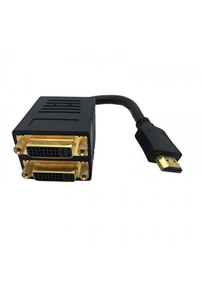 Leonpro كابل محول HDMI ذكر إلى 2xDVI 24+5 أنثى سلبي بطول 20 سم