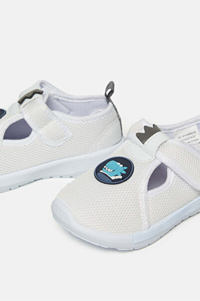 REDTAG Infant Boys White Velcro Sneakers