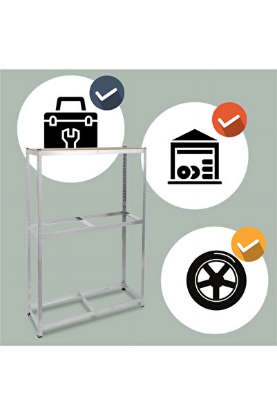 CED AUTO TRADE Metal tire storage rack - 180 x 120 x 40 cm