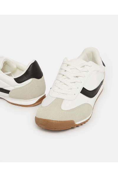 REDTAG Men White Material Block Sneakers