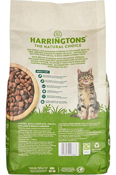 Harringtons Adult Chicken Complete Dry Food for Cats, 2 kg