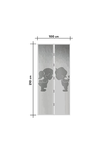 CED AUTO TRADE Anti-mosquito curtain for doors magnetic closure 100 x 210 cm Boy+girl model