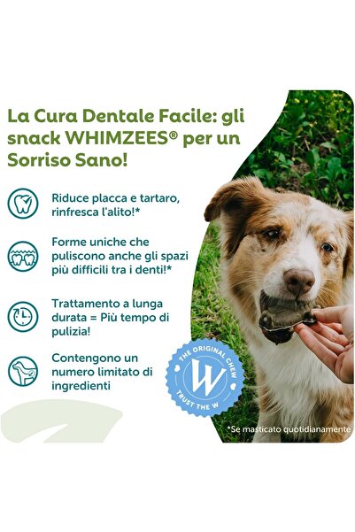 Whimzees Alligator Dental Chews for Dogs, Natural Grain-Free, Medium (12 pcs, 360g)