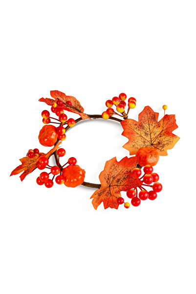 CED AUTO TRADE Coronita decorativa de toamna cu frunze de artar – O22 cm