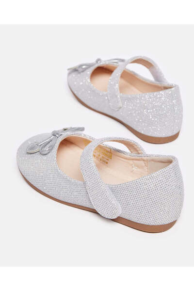REDTAG Infant Girls Silver Bow Ballerina