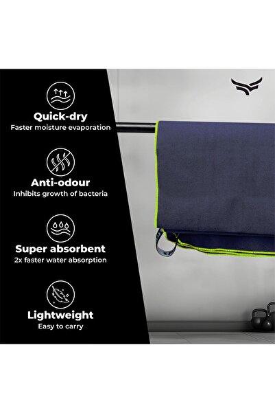 Generic XTRIM Microfiber Towel - Quick-Dry, Super Absorbent, Lightweight (Navy)