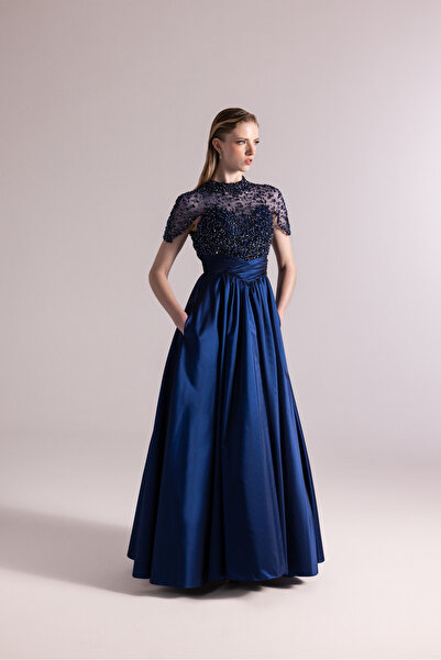 Kenzel Taş İşlemeli Kabarık Abiye Elbise