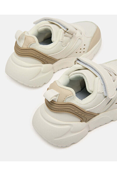 REDTAG Boys Ecru Material Block Chunky Sneakers