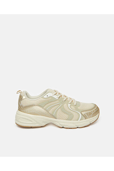 REDTAG Women Beige Lace-Up Trainer