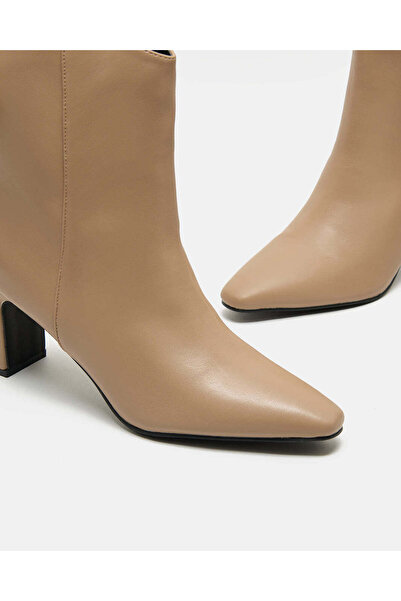 REDTAG Women Taupe Solid Ankle Boots