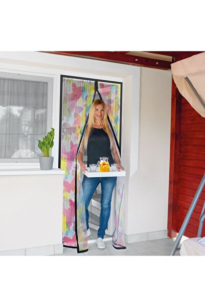 CED AUTO TRADE Anti-mosquito curtain for doors with magnetic closure - 100 x 210 cm "Colorful butterflies"