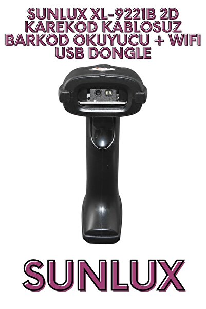 Sunlux Xl-9221B 2D Qr Code Wireless Barcode Reader + Wifi USB Dongle