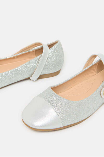 REDTAG Senior Girls Silver Glitter Ballerina