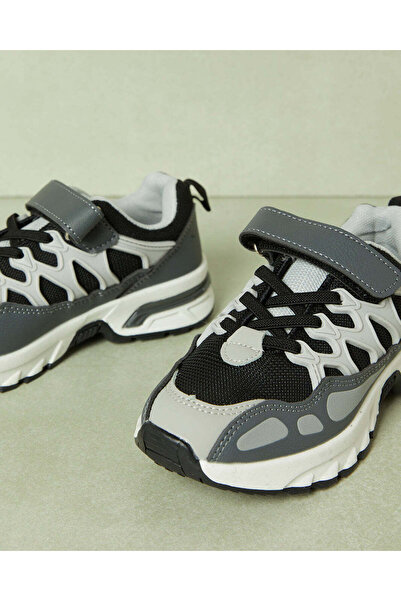 REDTAG Boys Grey Colour Block Chunky Sneaker