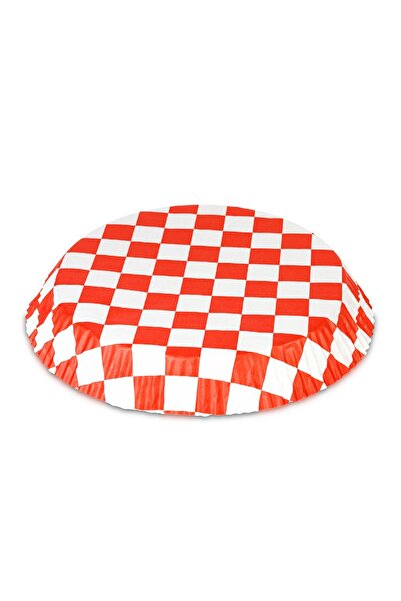 CED AUTO TRADE Baking Paper for Air Fryer - Checkered Pattern, Round, 23 cm - 50 Pieces/Pack