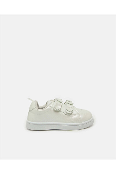 REDTAG Infant Girls White Floral Strap Sneaker