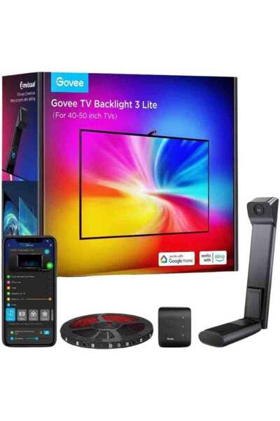 Govee Smart RGBICW LED Strip for TV TV Backlight 3 Lite H6097 Wi-Fi Bluetooth Camera