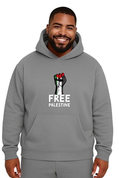 BENROMA Free Palestine Printed Large Size Unisex Sweatshirt