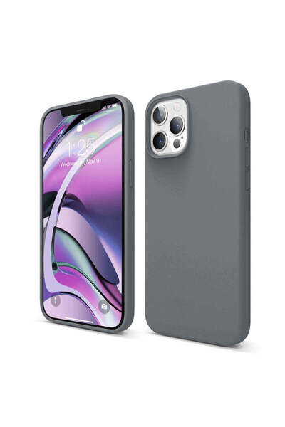 Casey Studios Husă de silicon iPhone 12 Pro Max, cu microfibră, subțire, de p...