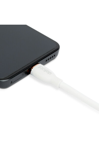 CED AUTO TRADE Type-C / Type-C data cable, 1 m, 3A, 60W, white, with silicone coating