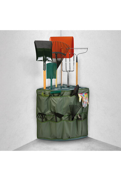 Alista Home Coltar suport scule de gradina din plastic - montat pe perete - 43 x 43 x 59 cm