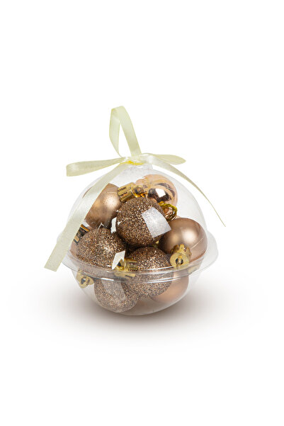 Alista Home Σετ διακοσμήσεων χριστουγεννιάτικου δέντρου - χρυσό - 3 εκ. - 12 ...