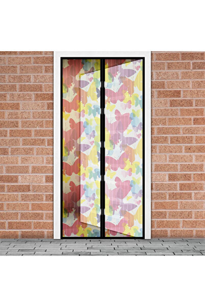 CED AUTO TRADE Anti-mosquito curtain for doors with magnetic closure - 100 x 210 cm "Colorful butterflies"
