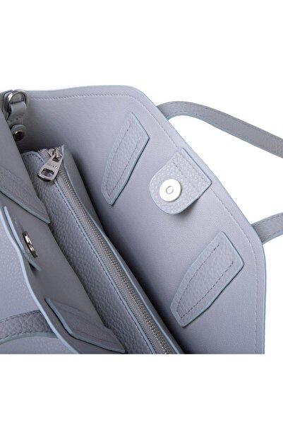 Nas Bag Women's Large Shoulder Bag Crossbody Strap Gray Lopez