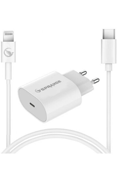 jetucuzal P-L18 25W Lightning USB-C PD Hızlı Şarj Başlık ve Data Kablosu