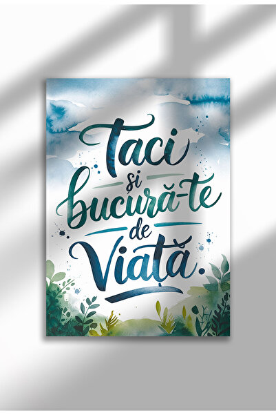 21mxm Unframed Romanian Quote Canvas Poster - Digital Print - Enjoy life