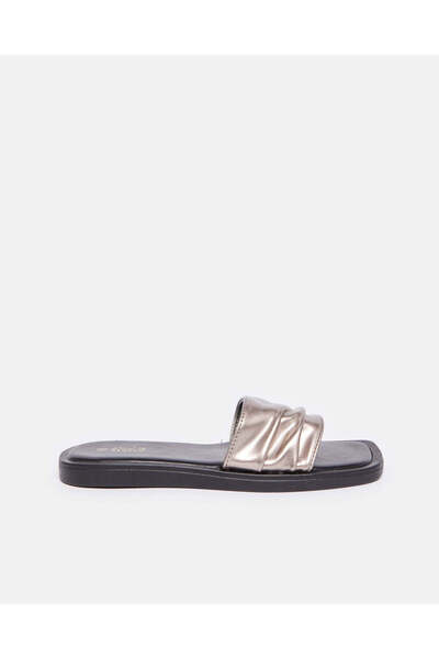 REDTAG Women Silver Pleated Mule