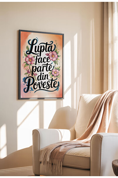 21mxm Unframed Romanian Quote Canvas Poster - Digital Print - The Struggle Is Part of the Story