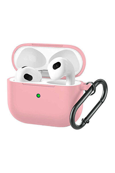 Casey Studios Husa AirPods Generatia 3, din Silicon Moale, cu Breloc Carabina...