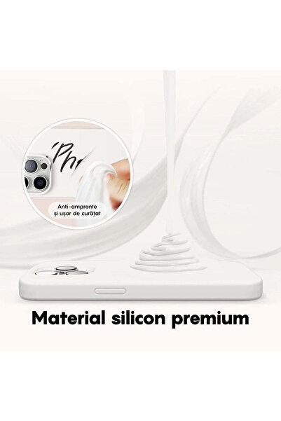 Casey Studios Soft Silicone iPhone 14 Case, Microfiber Inside, Protective, Slim, White