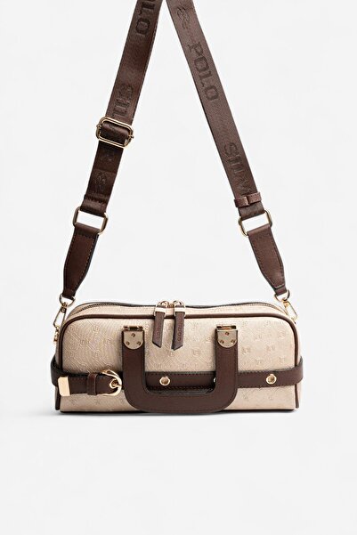 Silver Polo Silver & polo sp1258 women's handbag with logo in nut-brown