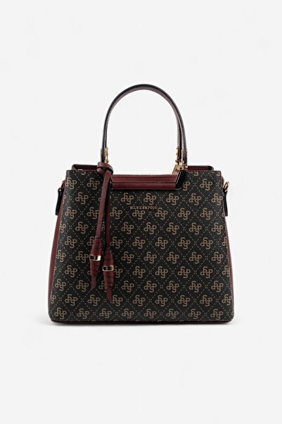 Silver Polo Silver & Polo Brown Yellow - Burgundy Sp969 Women's Handbag